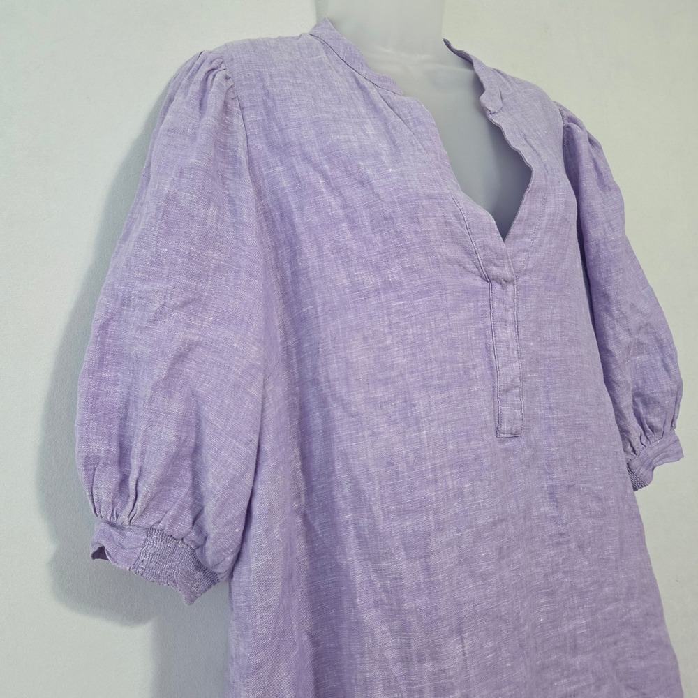 Lilly Pulitzer Mialeigh Elbow Sleeve Linen Shift Dress 16 Lilac Coastal Resort - Picture 13 of 16